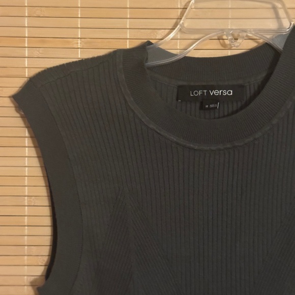 LOFT Versa Olive Ribbed Tank - Picture 4 of 4